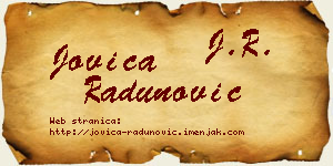 Jovica Radunović vizit kartica